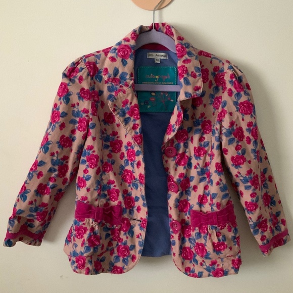 Marks & Spencer Rose pattern corduroy blazer - Picture 1 of 3